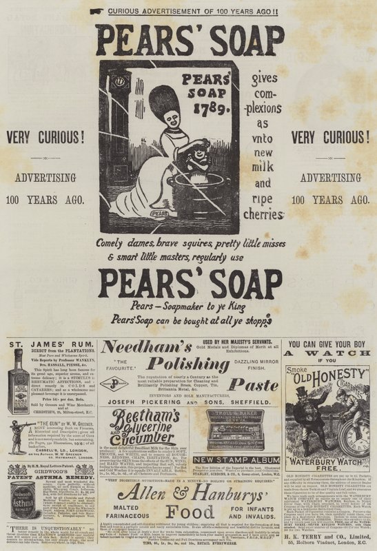 Page of Advertisements by English School