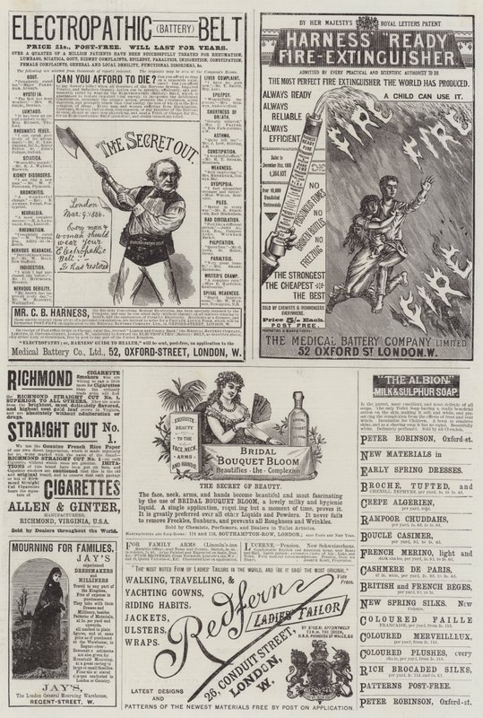 Page of Advertisements by English School