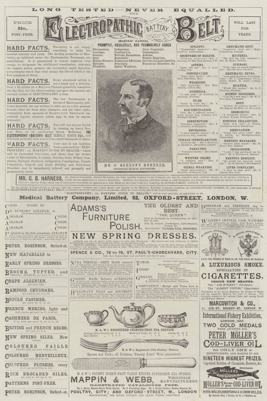 Page of Advertisements by English School