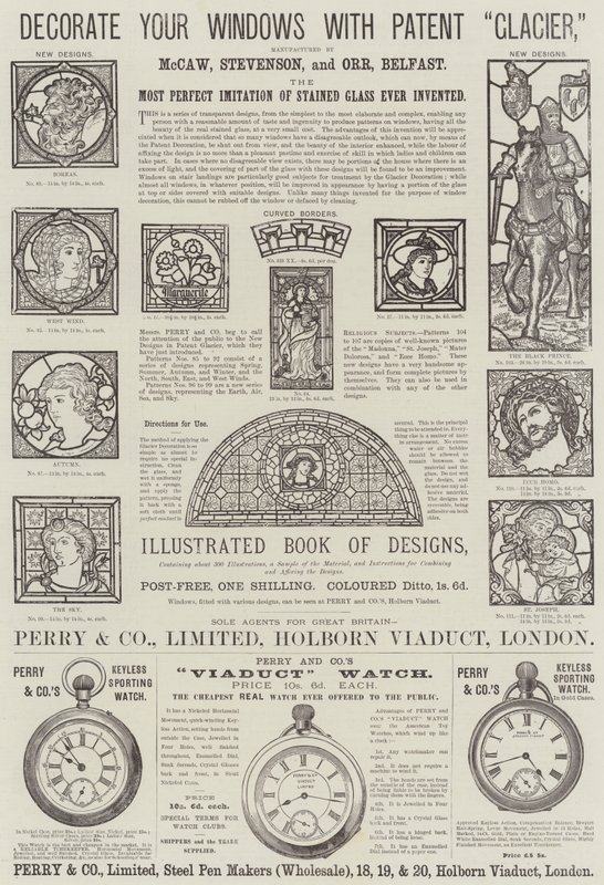 Page of Advertisements by English School