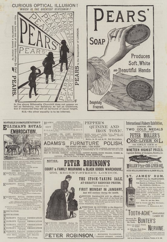 Page of Advertisements by English School