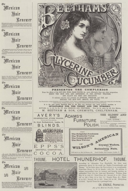Page of Advertisements by English School