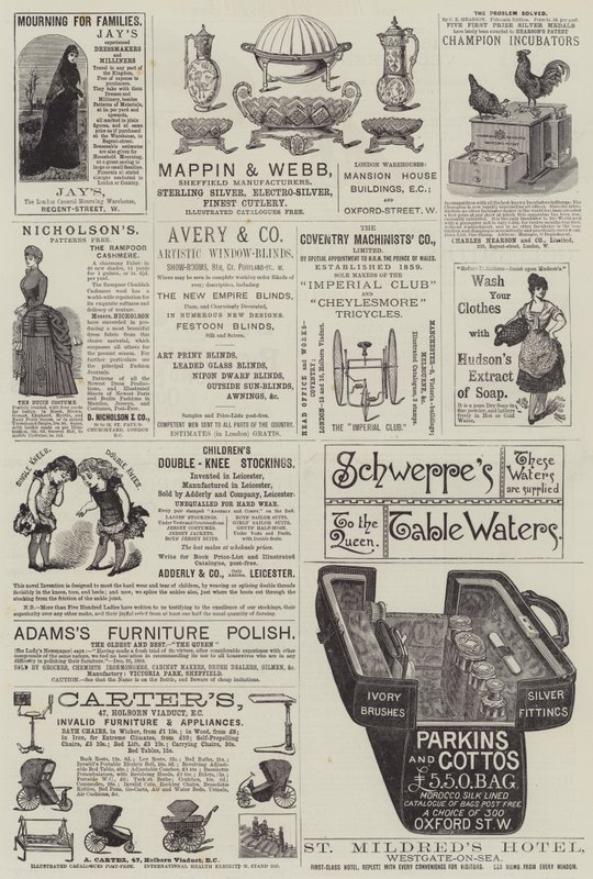 Page of Advertisements by English School