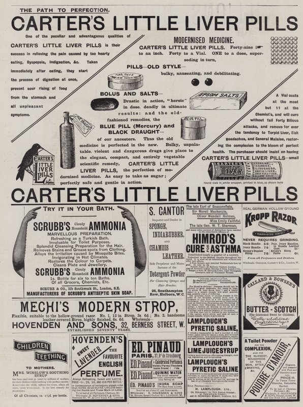 Page of Advertisements by English School
