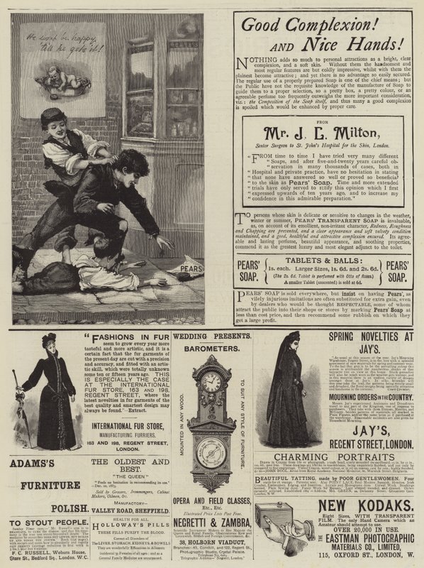Page of Advertisements by English School