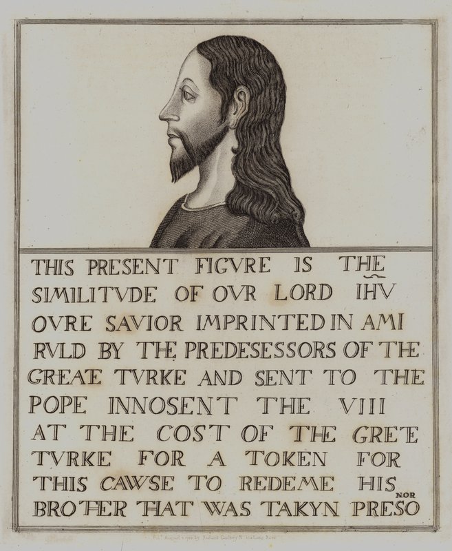 Painting of Jesus Christ on Oak by English School