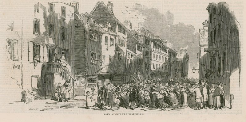 Palm Sunday in Spitalfields by English School