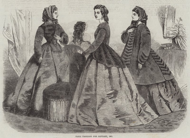 Paris Fashions for January by English School