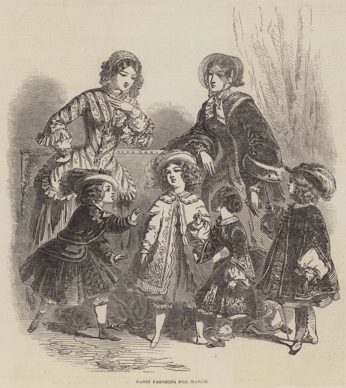 Paris Fashions for March by English School