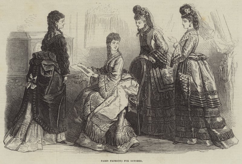 Paris Fashions for October (engraving) by English School