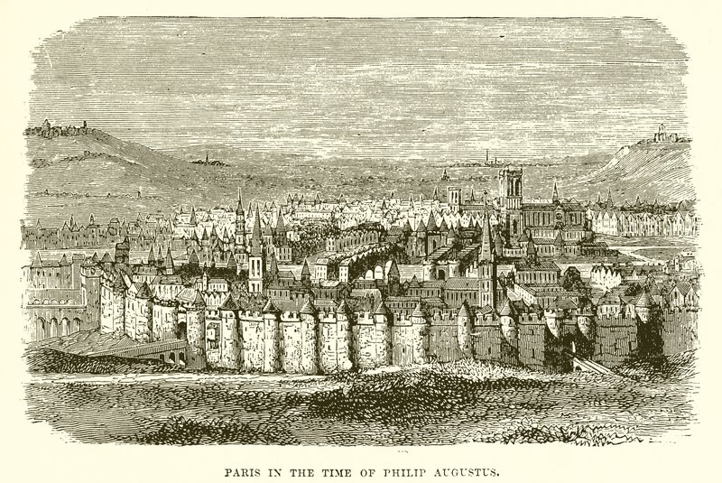 Paris in the Time of Philip Augustus by English School