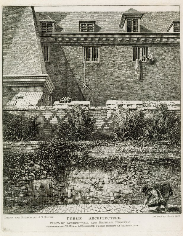 Part of London Wall and Bethlem Hospital by English School
