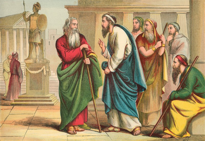 Paul Rebuking Peter by English School