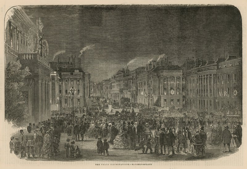 Peace Illuminations in Waterloo Place by English School