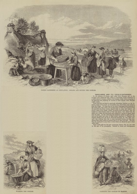 Penclawdd and its Cockle-Gatherers by English School