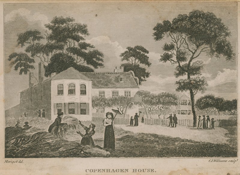People in the Grounds of Copenhagen House by English School