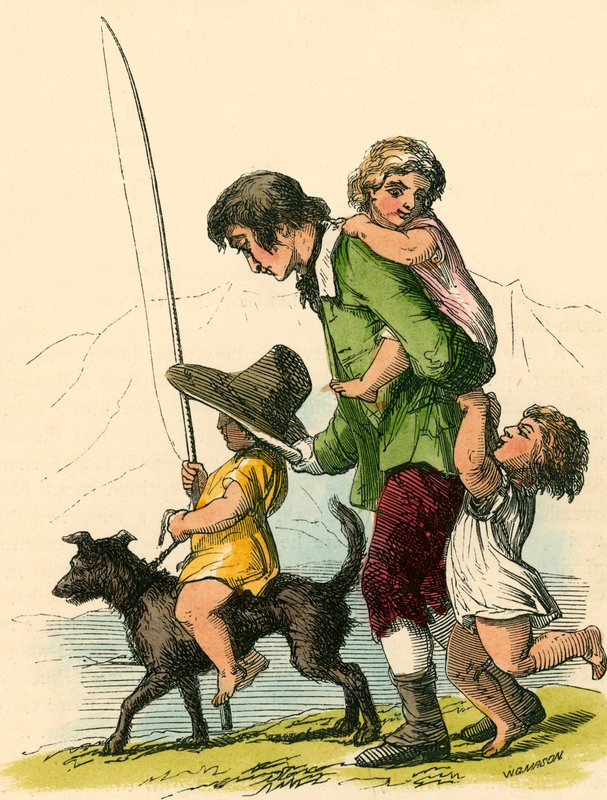 Peter Playing with the Children by English School