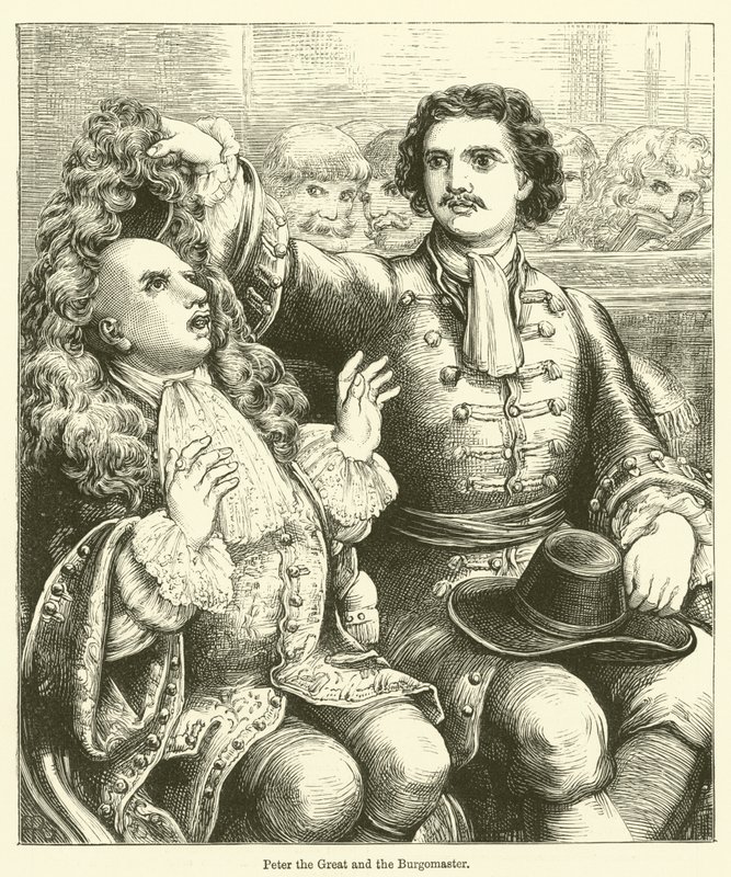 Peter the Great and the Burgomaster by English School
