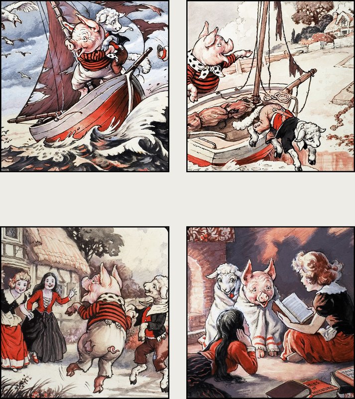 Pig and Lamb go Sailing by English School