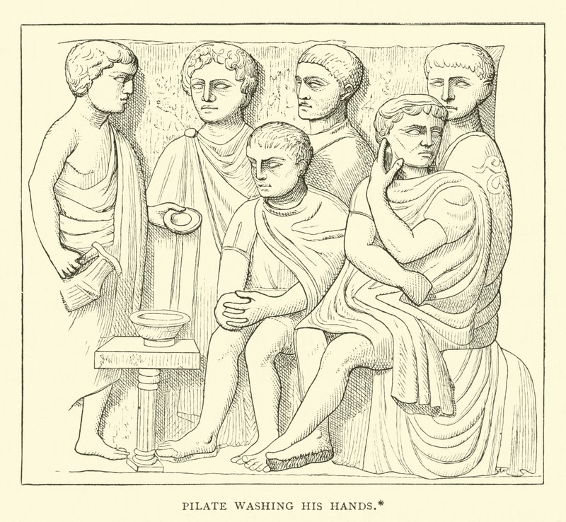 Pilate Washing His Hands by English School
