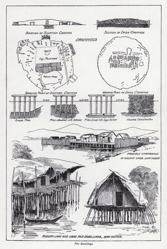 Pile Dwellings by English School