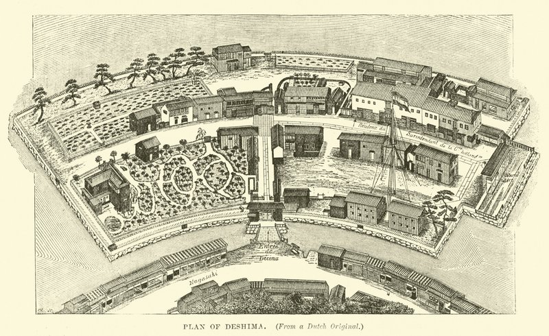 Plan of Deshima by English School