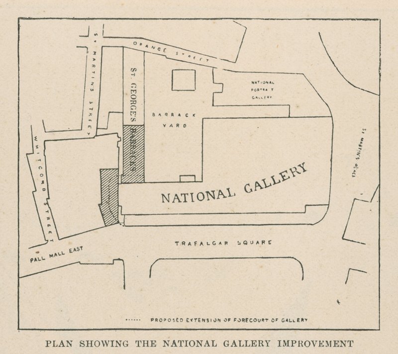 Plan Showing the National Gallery Improvement by English School