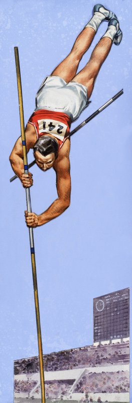 Pole vault champion Fred Hansen by English School