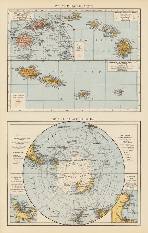 Polynesian Groups; South Polar Regions by English School