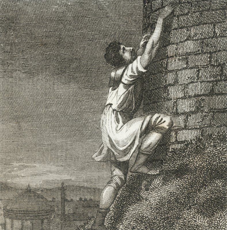 Pontius Comminius Climbing to the Citadel by English School