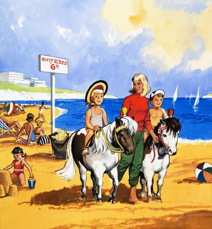 Pony Rides at the Beach by English School