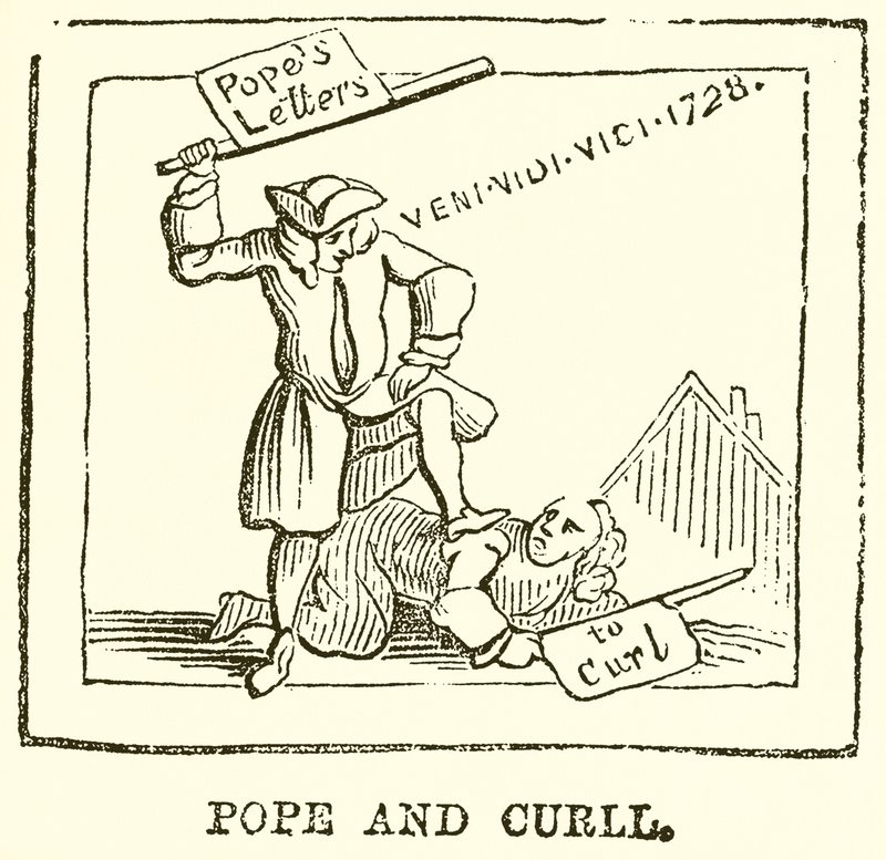 Pope and Curll by English School