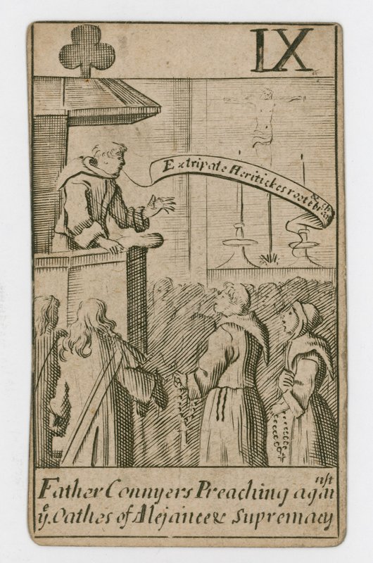 Popish Plot playing card by English School