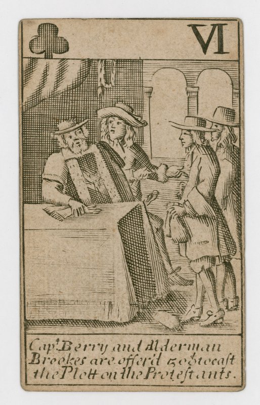 Popish Plot playing card by English School