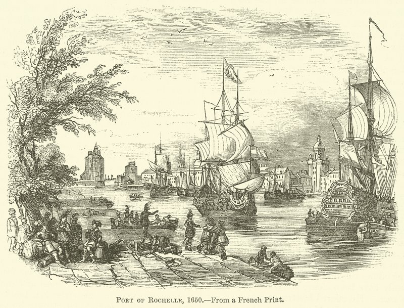 Port of Rochelle, 1650 by English School