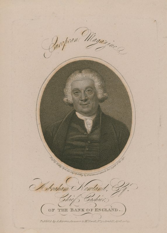 Portrait of Abraham Newland by English School