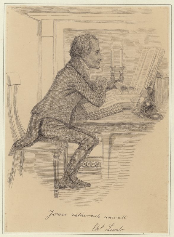 Portrait of Charles Lamb by English School