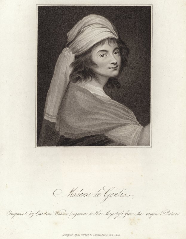 Portrait of Madame de Genlis by English School