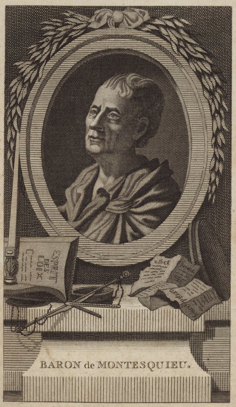 Portrait of Montesquieu by English School