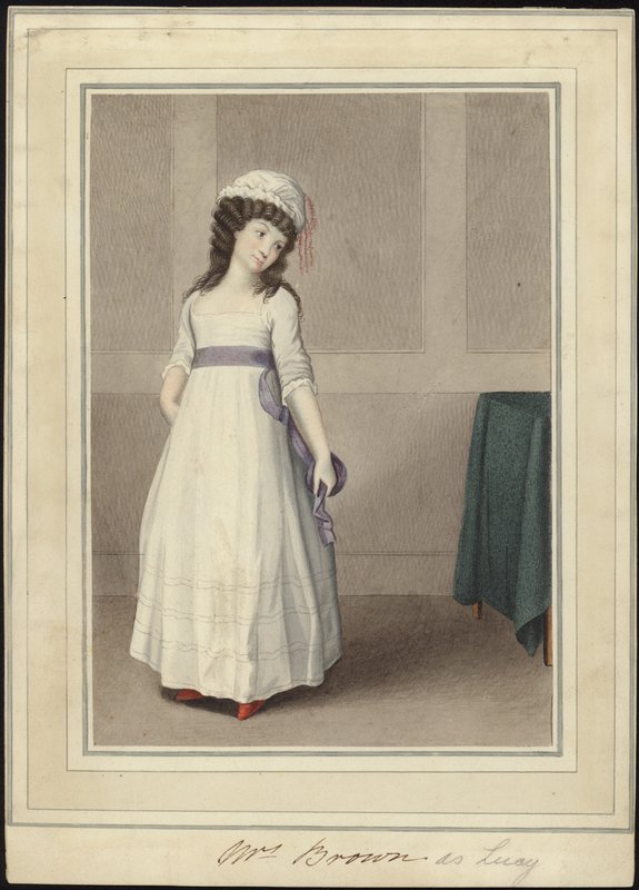 Portrait of Mrs. Brown as Lucy by English School