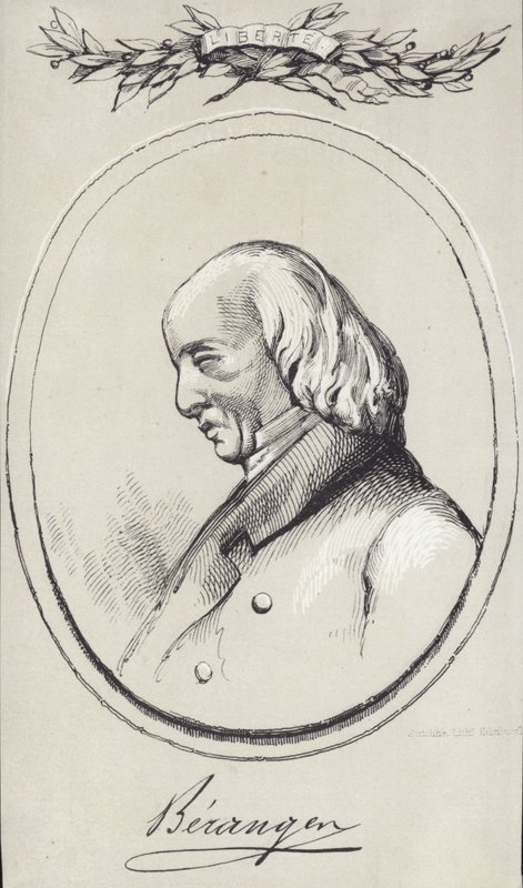Portrait of Pierre-Jean de Beranger by English School
