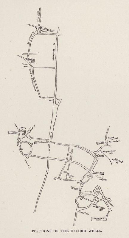 Positions of the Oxford Wells by English School