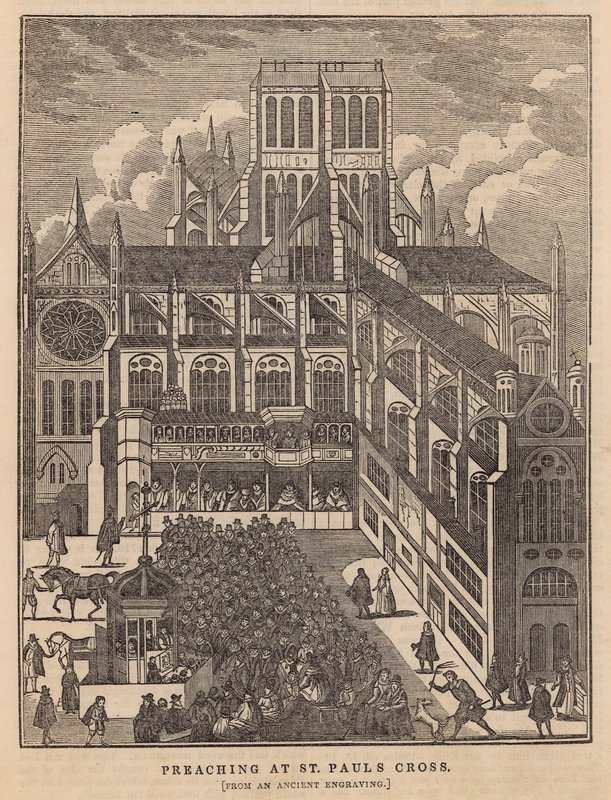 Preaching at St Pauls Cross by English School