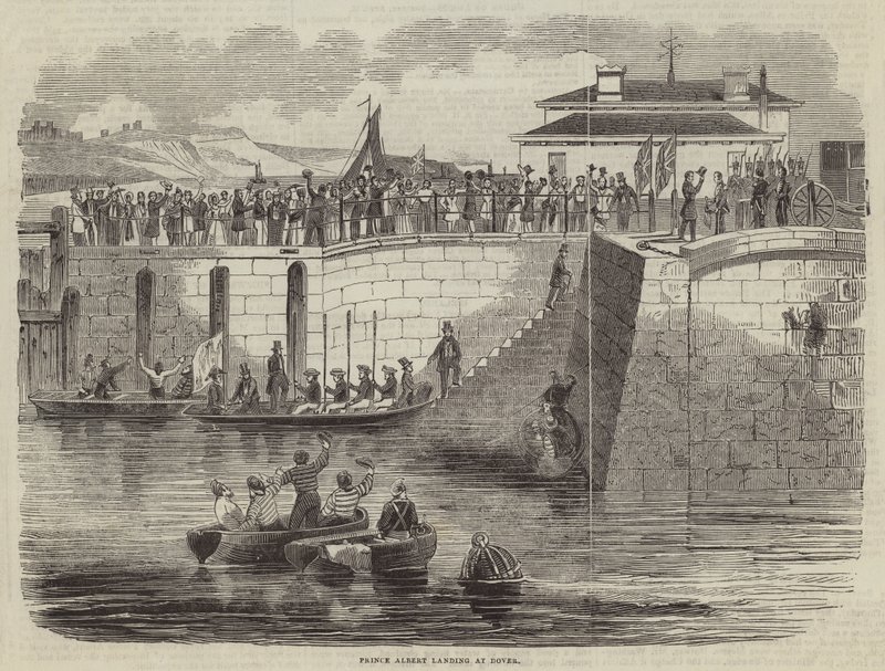 Prince Albert landing at Dover by English School
