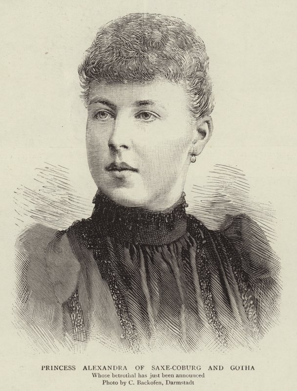 Princess Alexandra of Saxe-Coburg and Gotha by English School