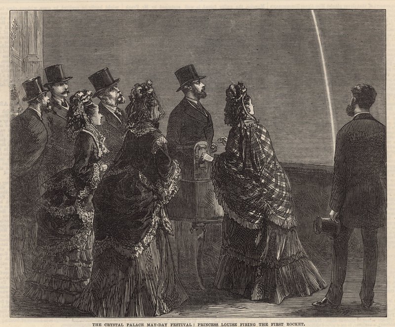 Princess Louise Firing the First Rocket by English School