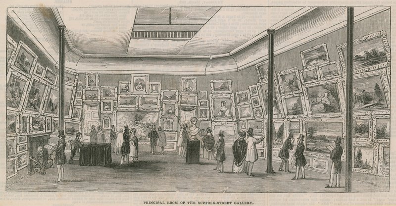 Principal Room of the Suffolk Street Gallery by English School