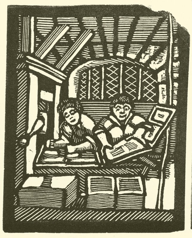 Printing press by English School