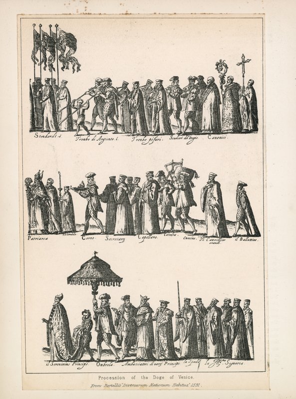 Procession of the Doge of Venice by English School