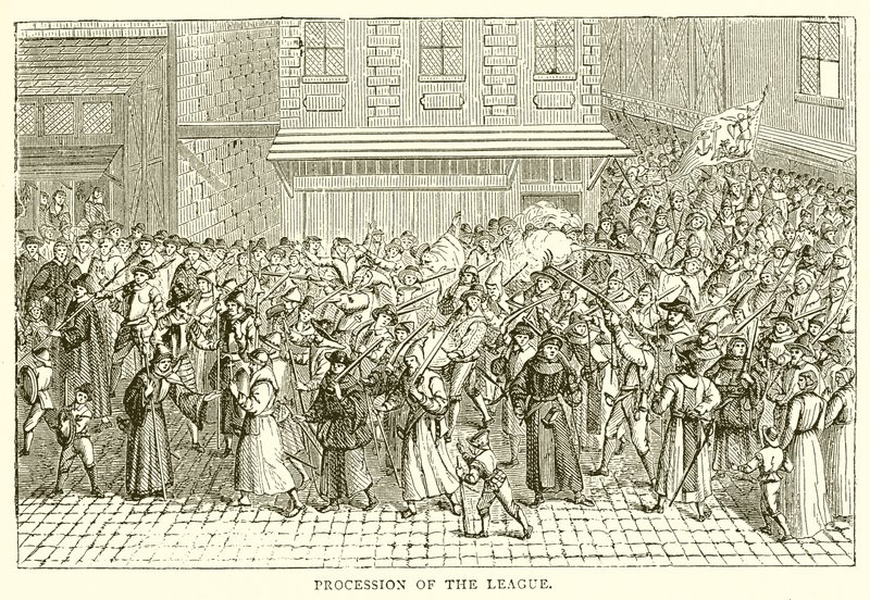 Procession of the League by English School